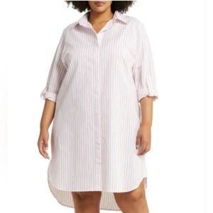 NWT Harshman Willow Shirt Dress Size 1X Striped